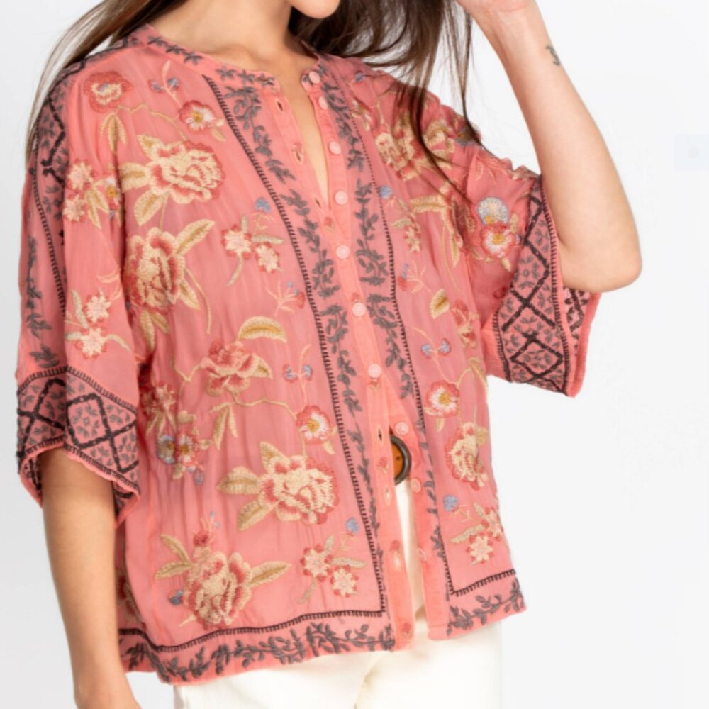 JOHNNY WAS BLOUSE XXL